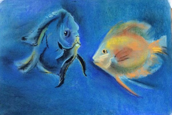 Рисование масляной пастелью для детей