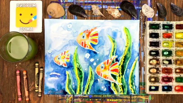 Рыба на грифельной доске