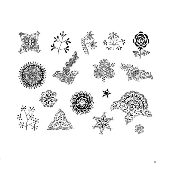 Узоры для рисования хной простые