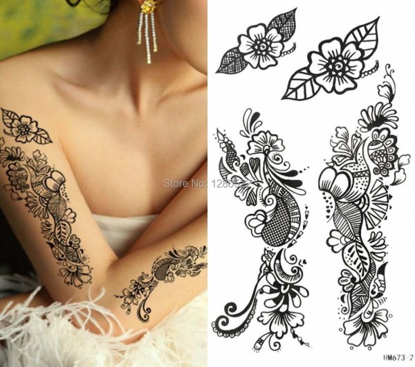 Тату хной переводки