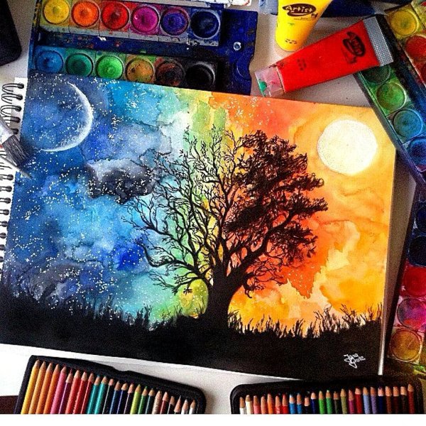 Идеи для рисования красками