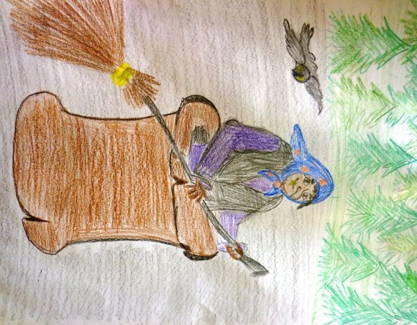 Рисование баба Яга по Чайковскому