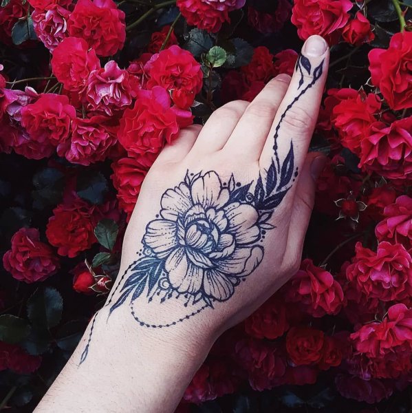 Мехенди роза