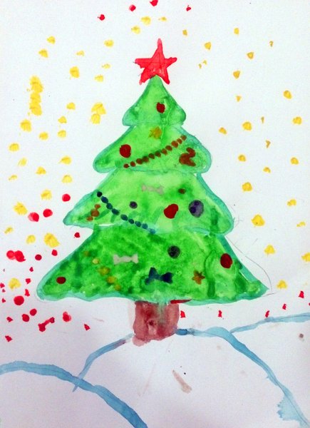 Рисование Новогодняя елка