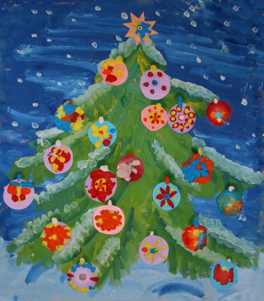 Новогодние рисунки своими руками