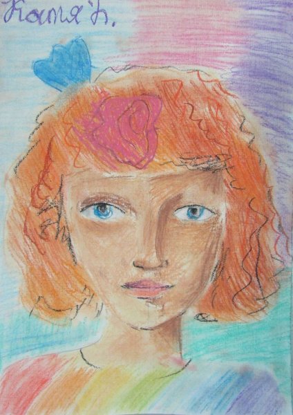 Пастель рисунок маме