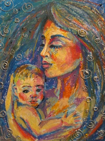 Масляная пастель в живописи людей