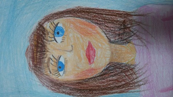 Рисунок для мамы мелками