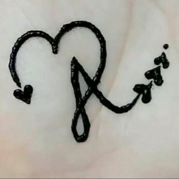 Тату хной имя Аня