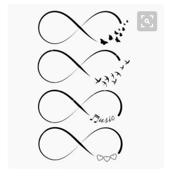 Знак бесконечности тату эскиз