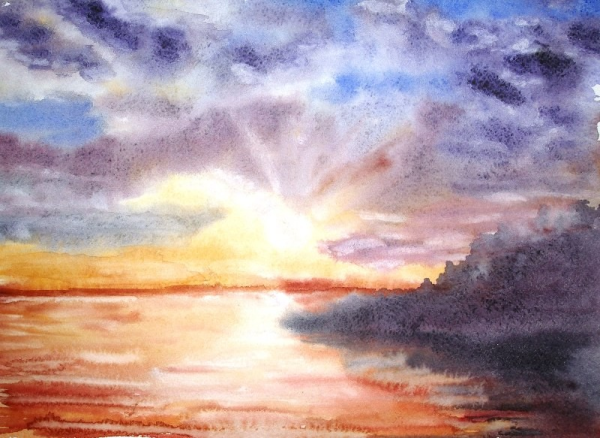 Солнце пастелью