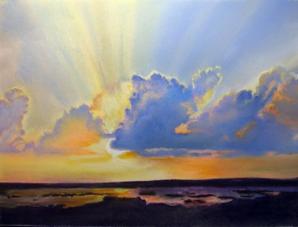 Пейзаж пастелью