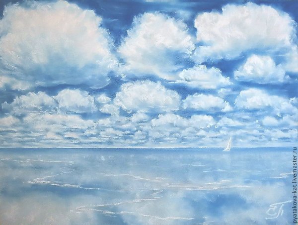 Небо облака живопись