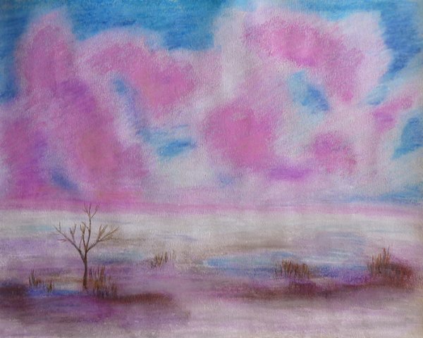 Весеннее небо живопись