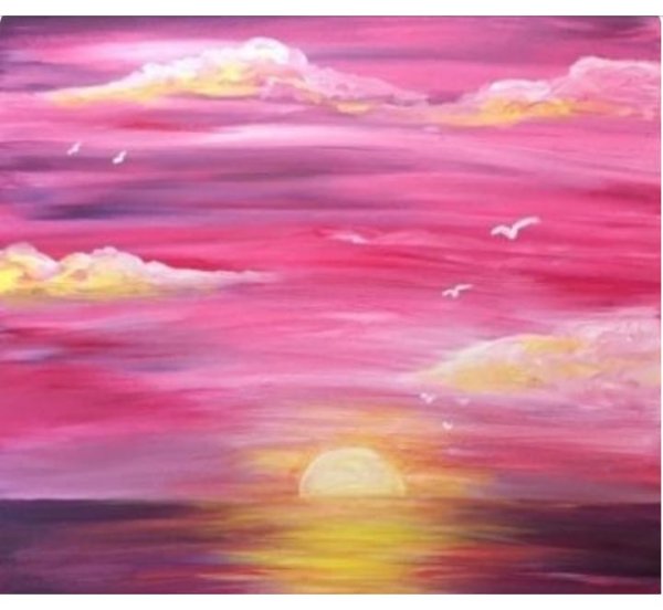 Рассвет акварелью