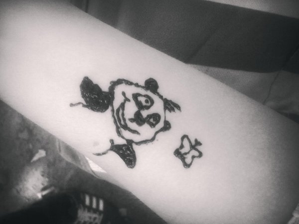 Татуировки хной Панда