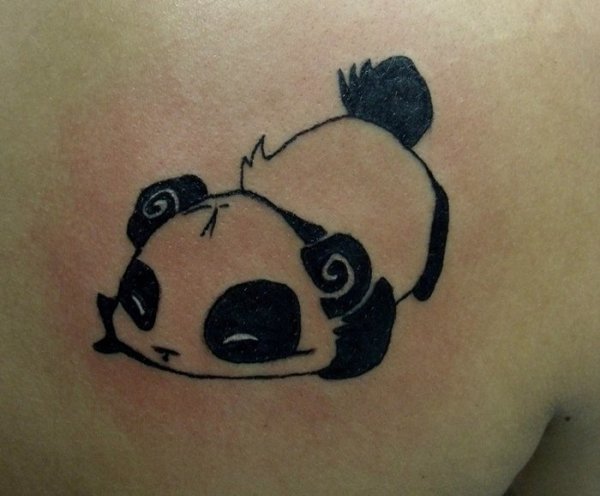 Тату Панда на спине