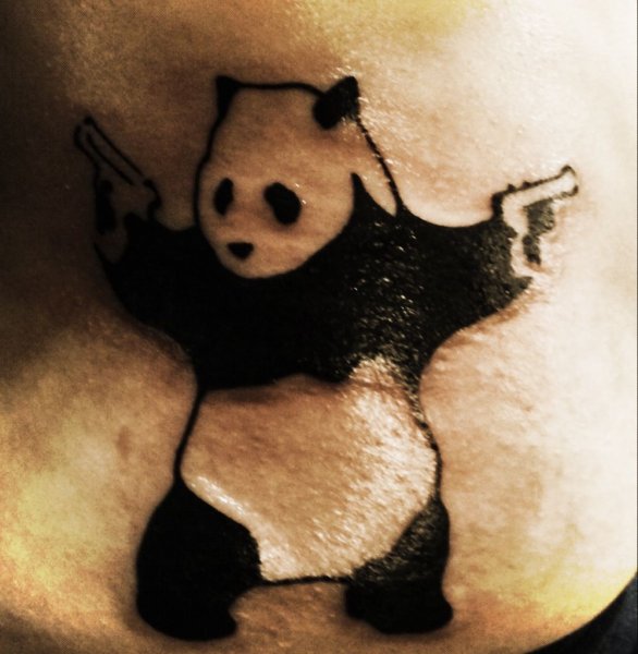Медвежонок тату хной