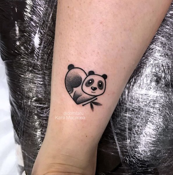 Тату Панда для девушек