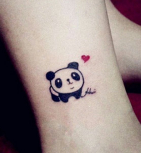 Тату хной Панда