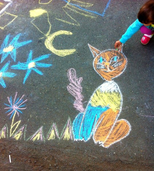 Рисование мелками