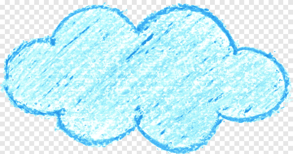 Облачко карандашом цветной