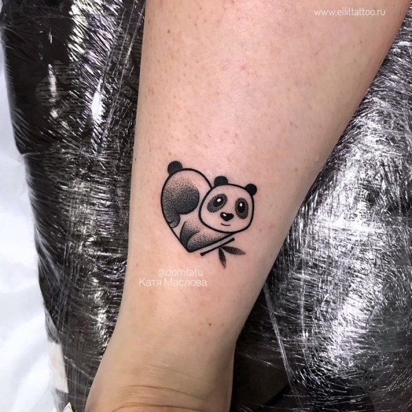 Тату Панда для девушек