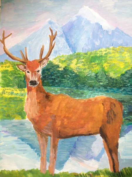 Рисование оленя