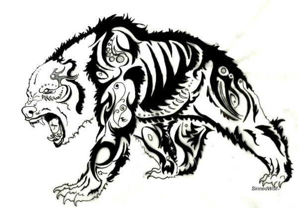 Кельтский медведь тату