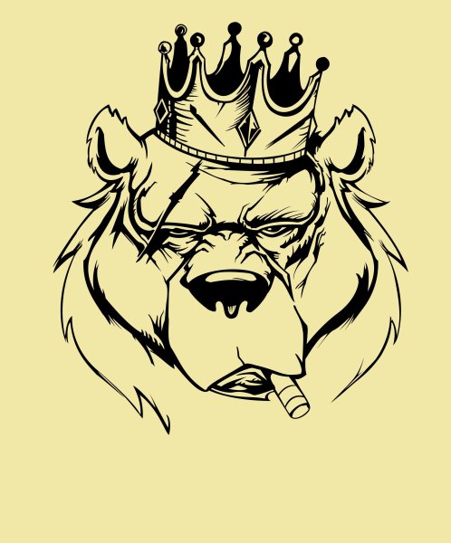 Медведь тату эскиз