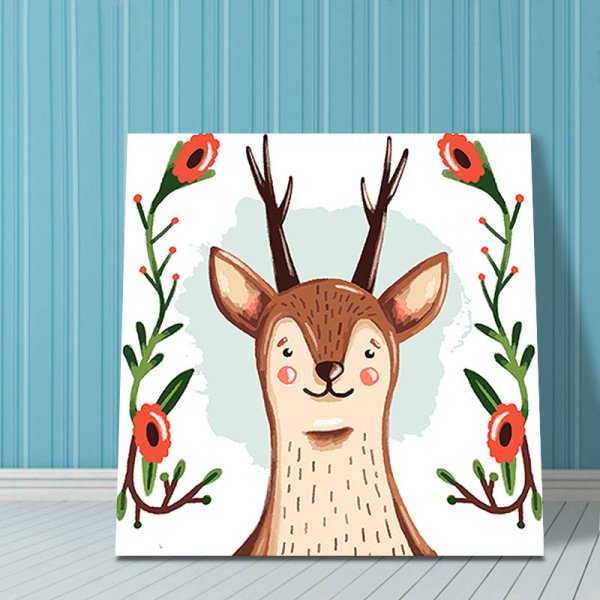 Олень акрилом