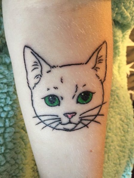 Рисунок мехенди котик