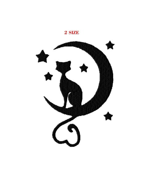 Трафарет тату кошка