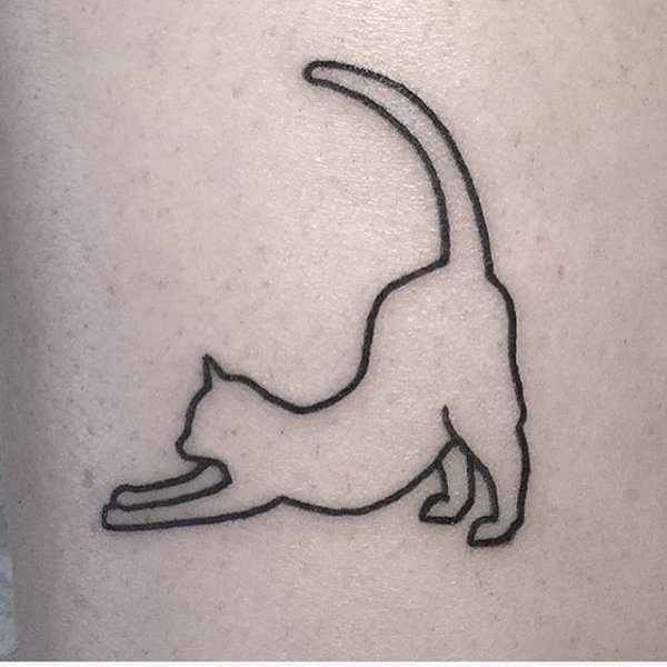 Тату кота лёгкие