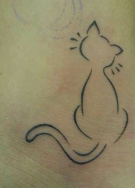 Тату кошки легкие