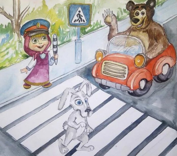 Рисунок на тему ПДД