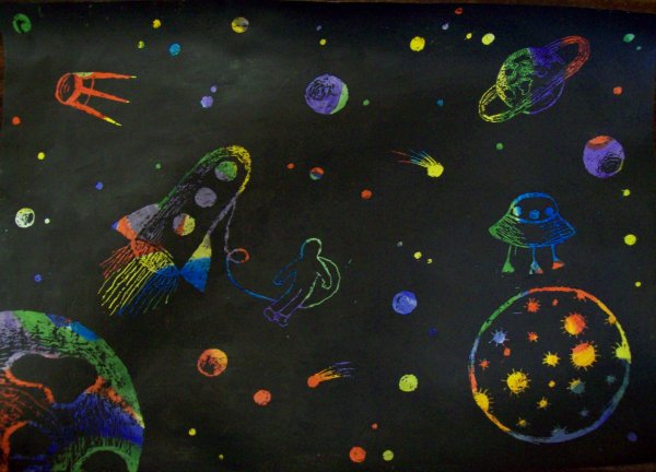 Меловая доска космос