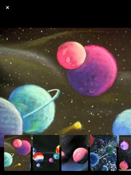 Планеты гуашью