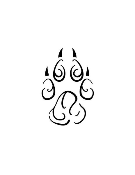 Лапа тату эскиз