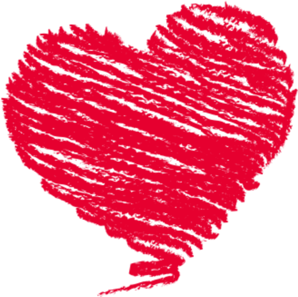 Мазок краски сердечко