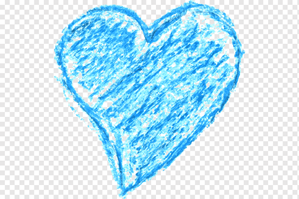 Нарисовать голубое сердце