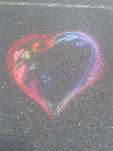 Сердечко мелом