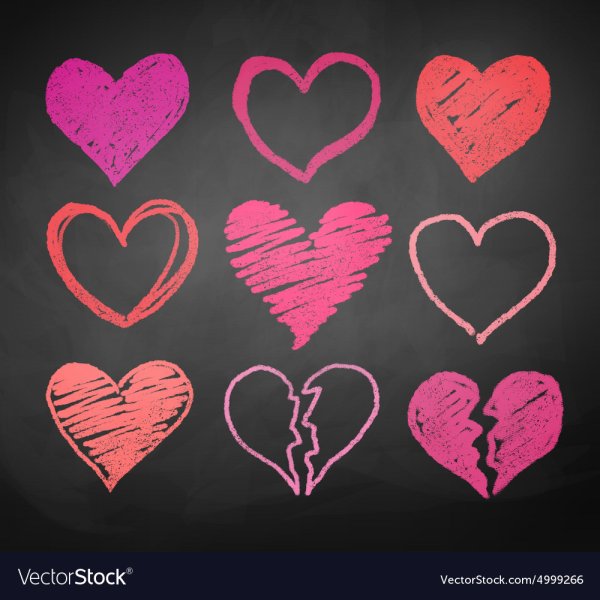 Сердце, нарисованное мелом