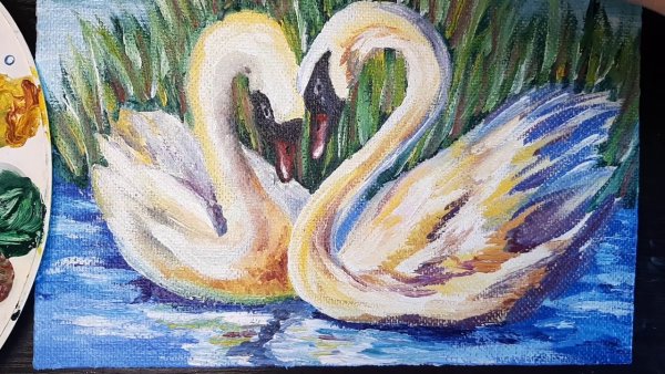 Голова лебедя рисунок