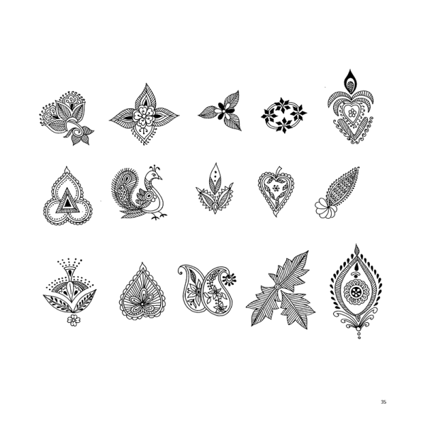 Маленькие рисунки хной