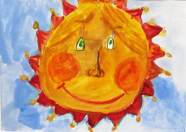 Рисование солнце с детьми