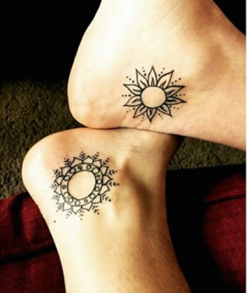 Тату солнце мехенди