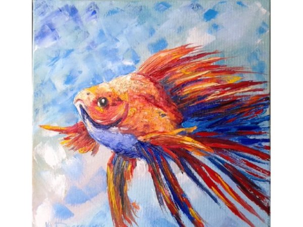 Рыба красками