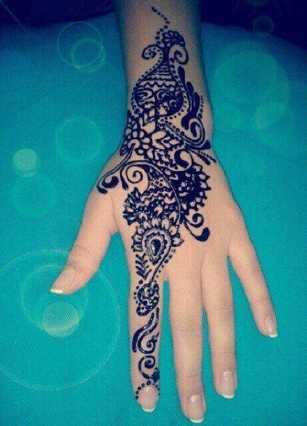 Мехенди синий