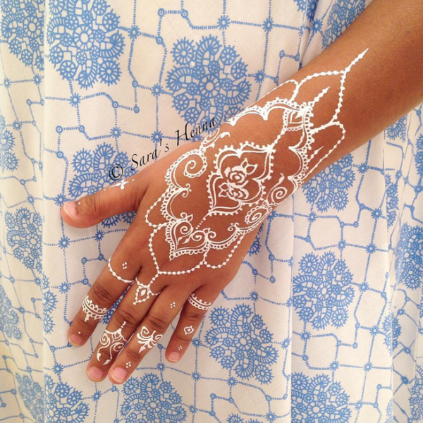 Тату мехенди белой хной